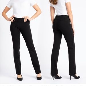 Betabrand Classic Straight Leg Dress Pant Black